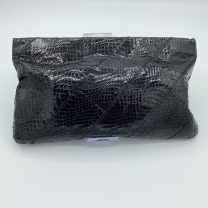 Vintage Ronay Genuine Snakeskin Black Clutch Bag.